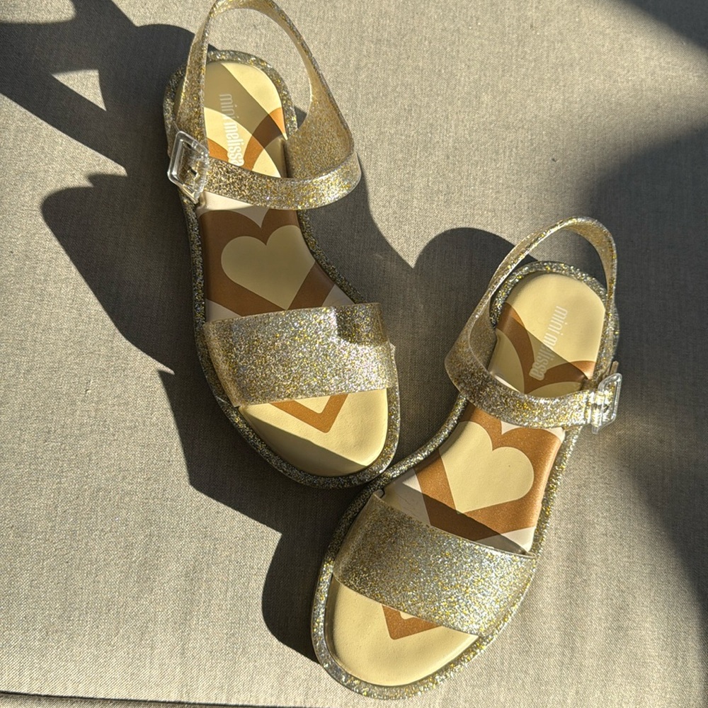 Mini Melissa Gold Sandals